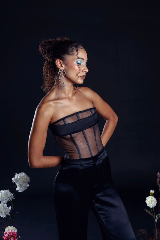 Le corset L'aurore - Tulle pailleté